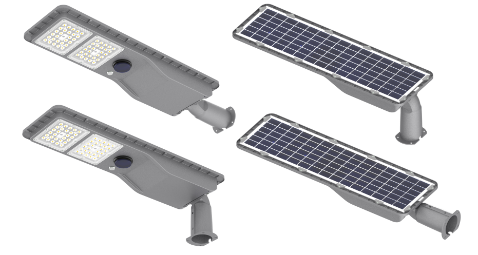 Solar integrated street lights